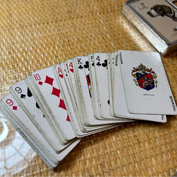 Vintage Congress dog hound playing cards set of 2 full decks! - Picture 8 of 8